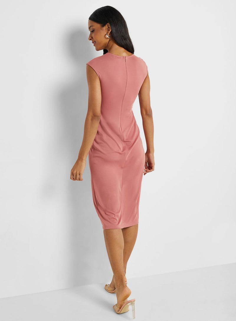 Front Twisted Knitted Dress