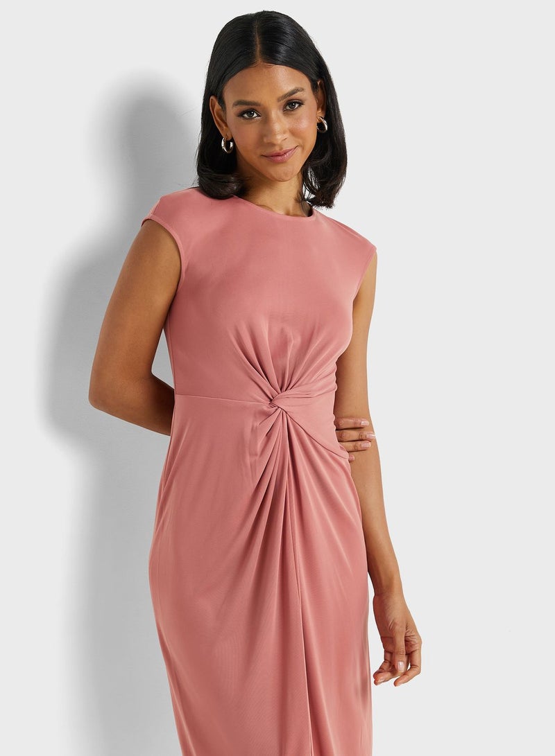 Front Twisted Knitted Dress