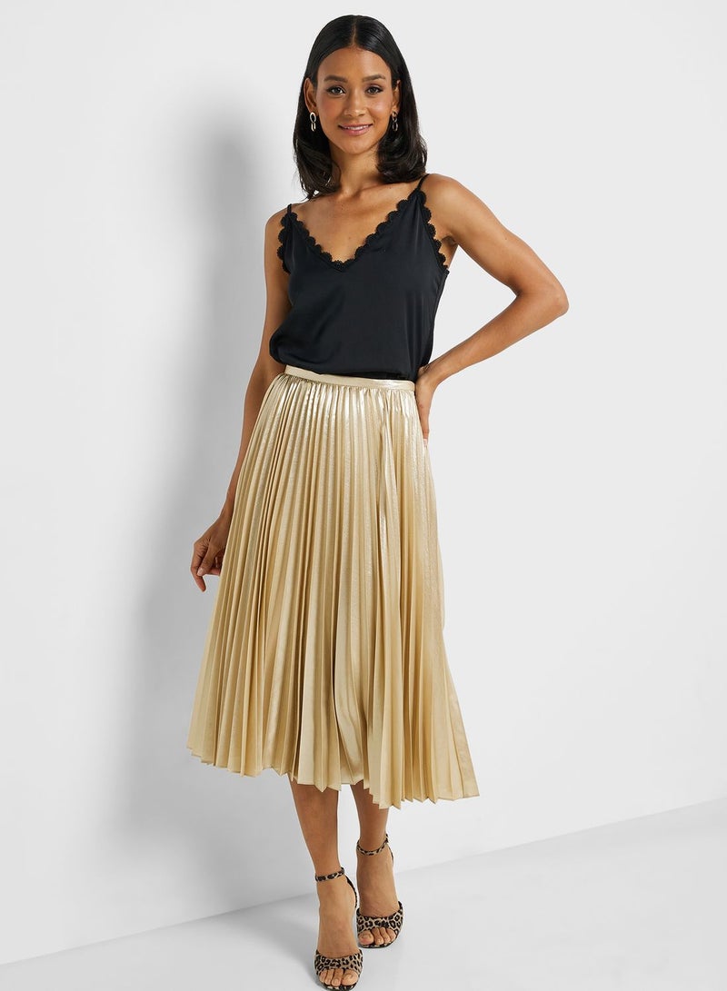 High Waist Plisse Skirt