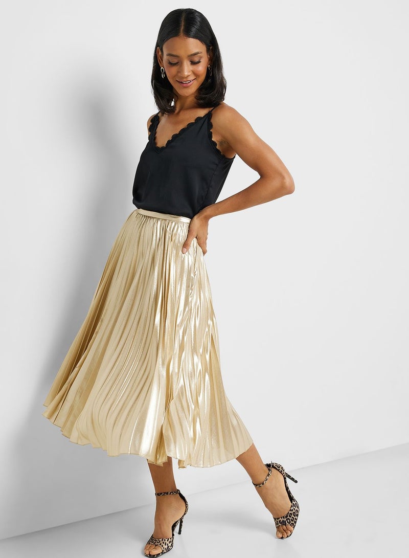 High Waist Plisse Skirt