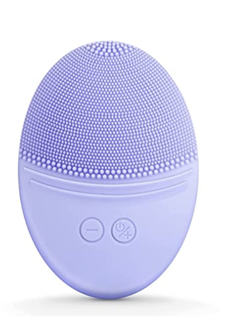 Facial Cleansing Brush Ultra Hygienic Soft Silicone, Waterproof Sonic Vibrating Face for Deep Cleansing, Gentle Exfoliating and Massaging, Inductive charging Type USB Rechargeable