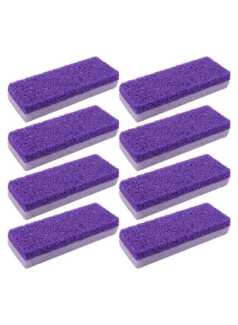 8 Pcs Double Sided Pumice Stone Callus, Hard Skin Callus Remover and Scrubber Pedicure Tools Foot File for Feet Hands Exfoliator Block