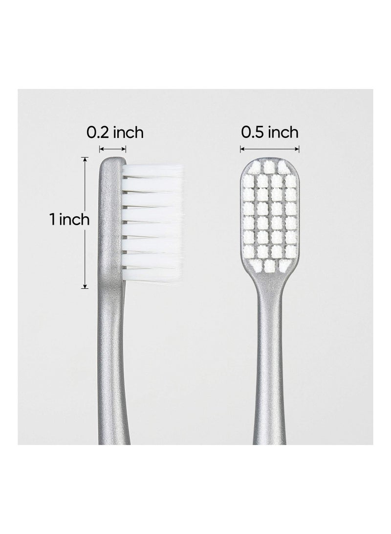 Ultra Soft Nano Toothbrush, for Sensitive Teeth and Gums Care, Extra Silko Toothbrush Adults People with Braces, Good Cleaning Effect, Oral Gum Recession(4 Count)