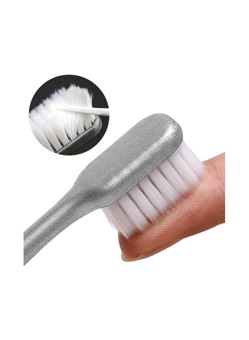 Ultra Soft Nano Toothbrush, for Sensitive Teeth and Gums Care, Extra Silko Toothbrush Adults People with Braces, Good Cleaning Effect, Oral Gum Recession(4 Count)