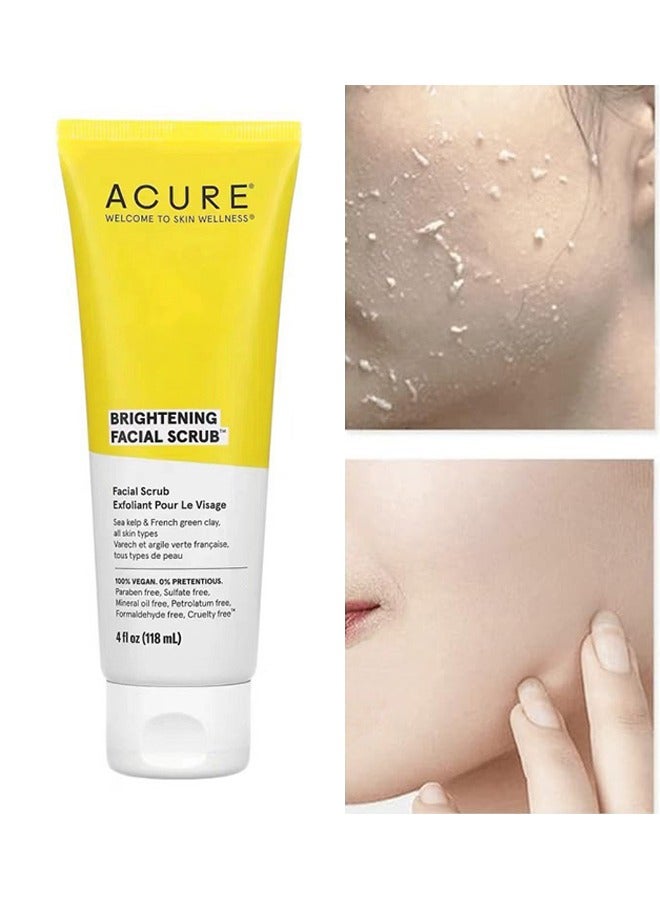 Facial Exfoliator Scrub 118ml，Removal Natural Organic Face Peeling Exfoliating Moisturizes Face Scrub Exfoliante Cream