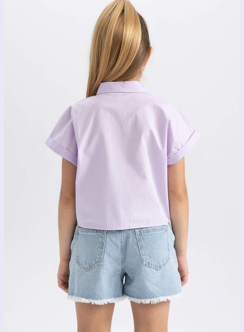 Girl Woven Short Sleeve Shirt