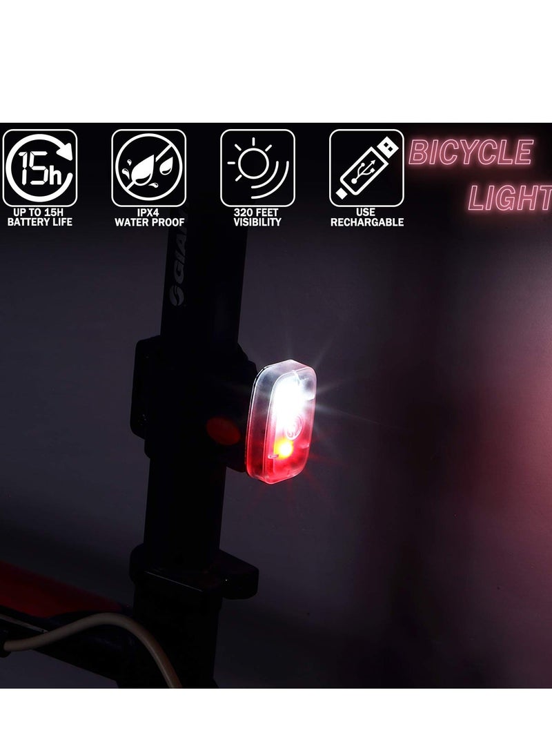 Running Light USB Rechargeable Safe LED Clip-on Strobe with 5 Lighting Modes High Visibility Accessories for Cycling Hiking Walking at Night