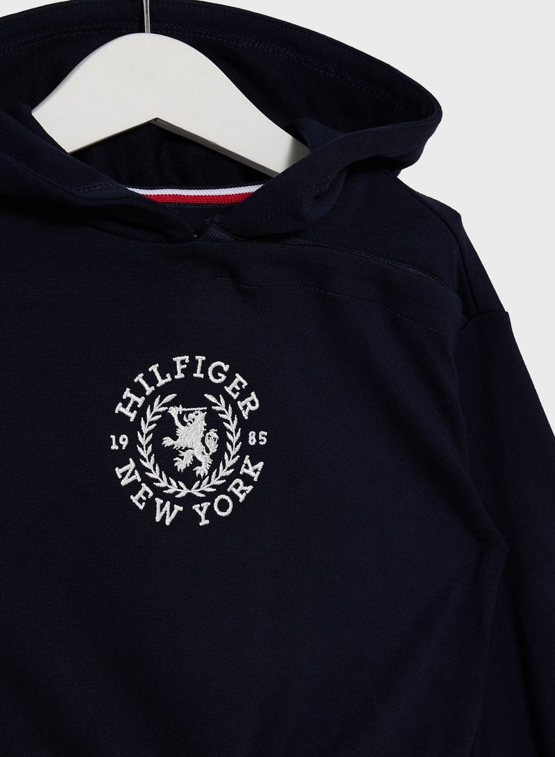 Kids Crest Logo Hoodie