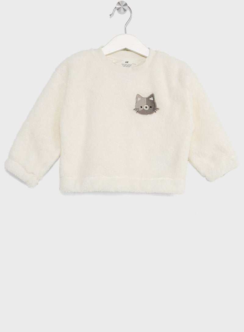 Kids Cat Print Sweatshirt