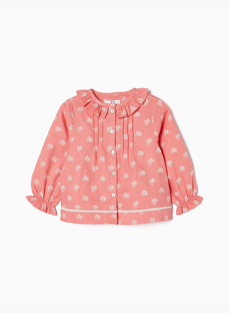 Zippy Cotton Floral Shirt For Baby Girls