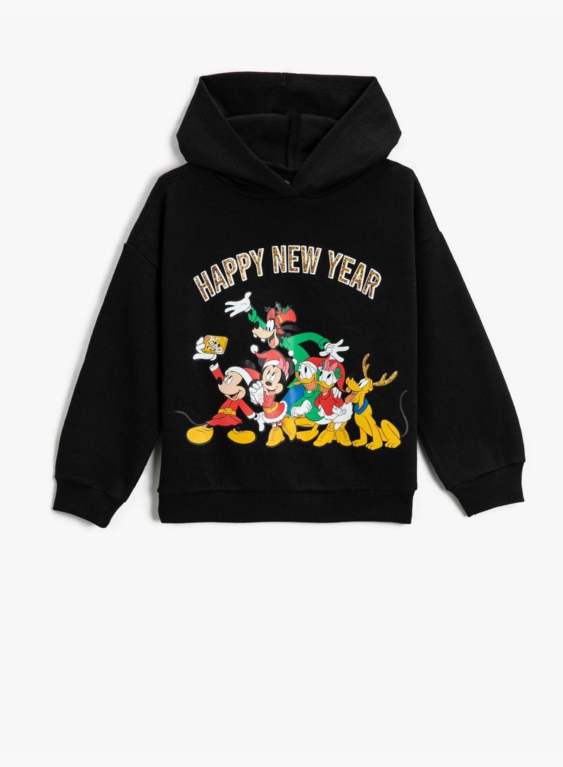 New Year Themed Disney Printed Hoodie Licensed