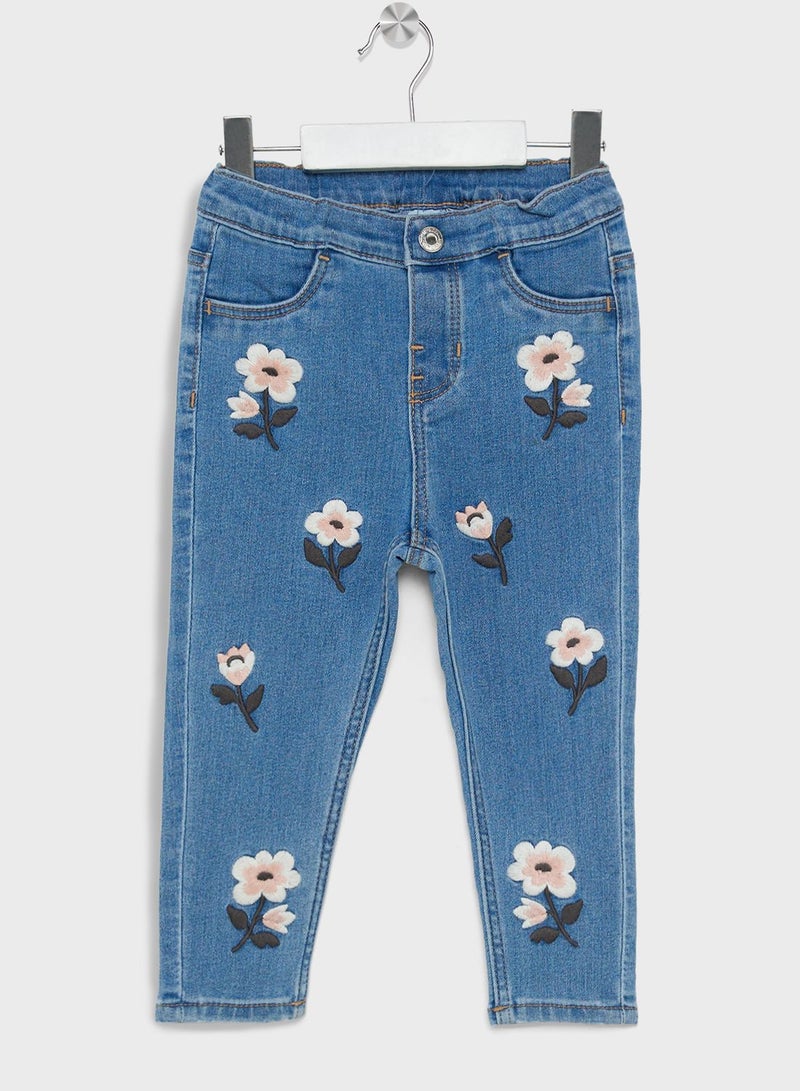 Infant Floral Print Jeans