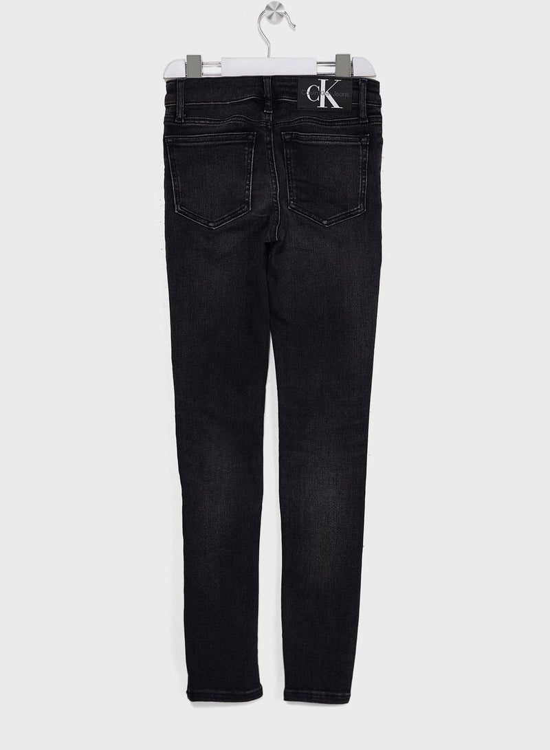 Kids Mid Wash Skinny Jeans