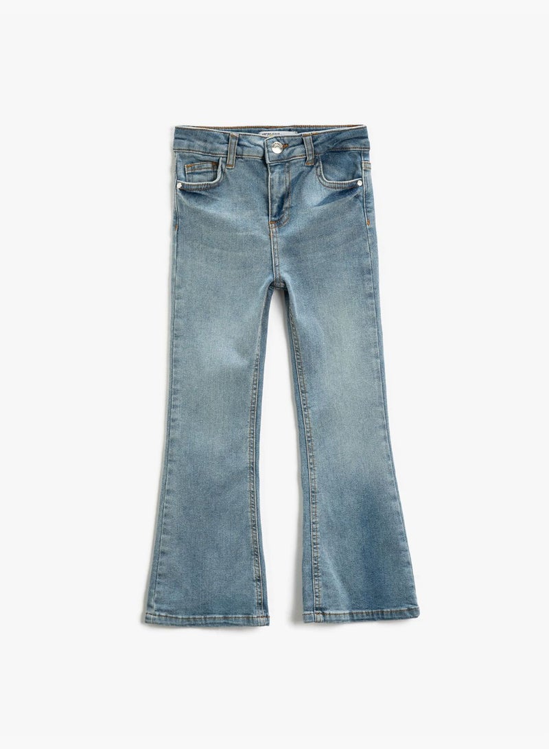 Flare Jean - Cotton Pockets Wide Leg