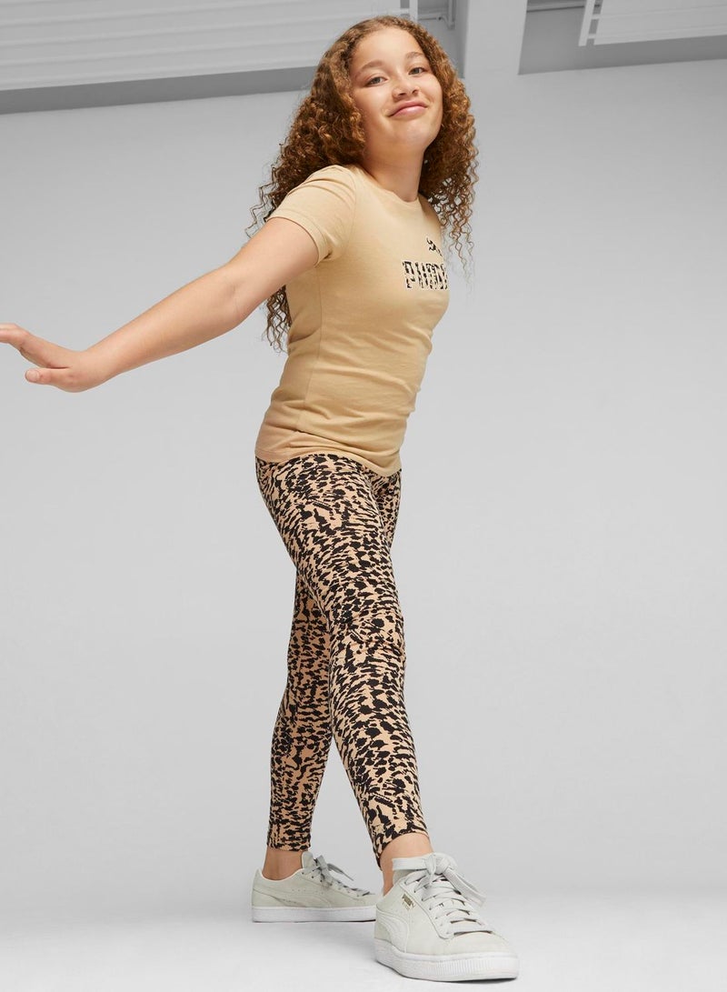 Kids Essential Animal Aop Leggings