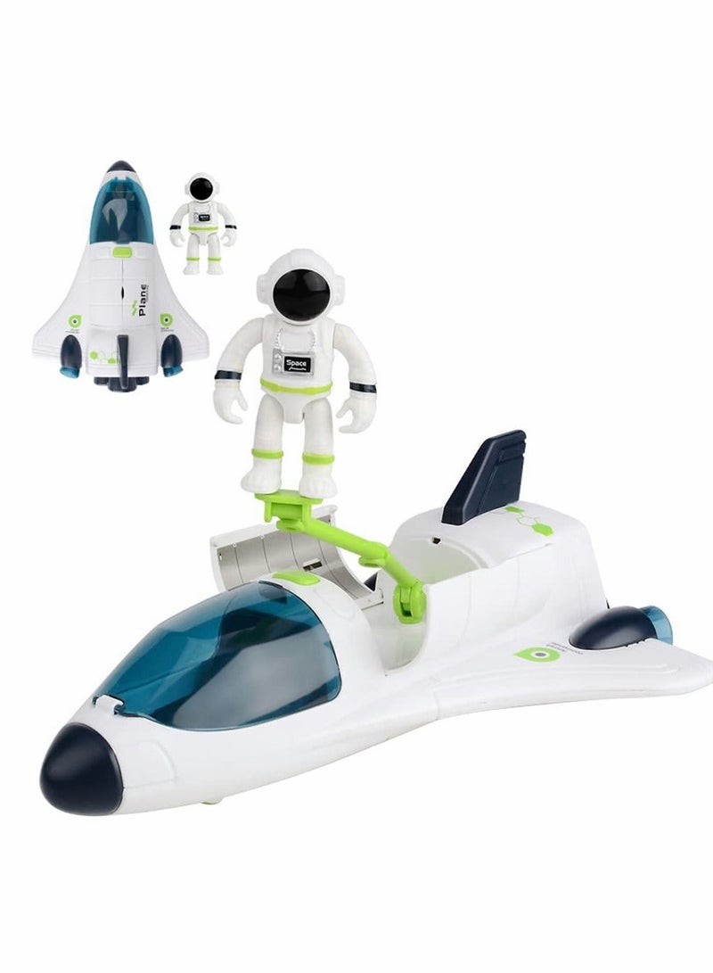 Astronaut Space Ship Play Set, Shuttle Rocket Pretend, City Mars Exploration Toy Kit, Roleplay Spaceship for Boys and Girls, Educational Toys Kids