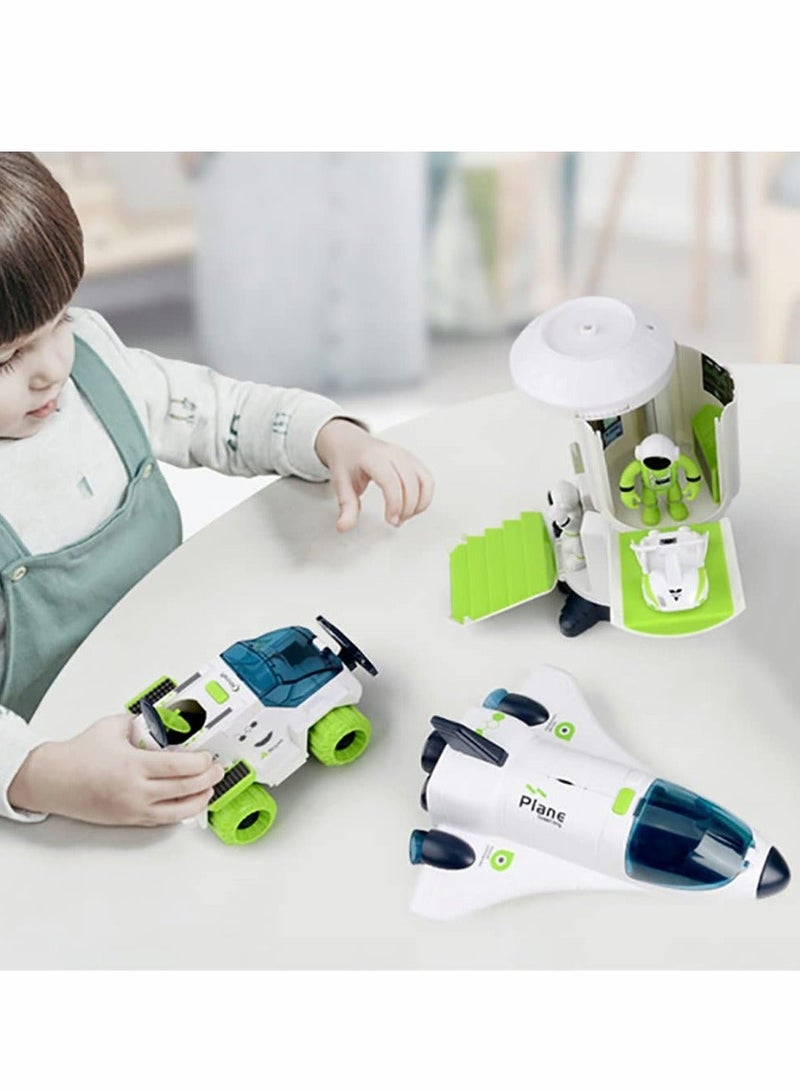 Astronaut Space Ship Play Set, Shuttle Rocket Pretend, City Mars Exploration Toy Kit, Roleplay Spaceship for Boys and Girls, Educational Toys Kids