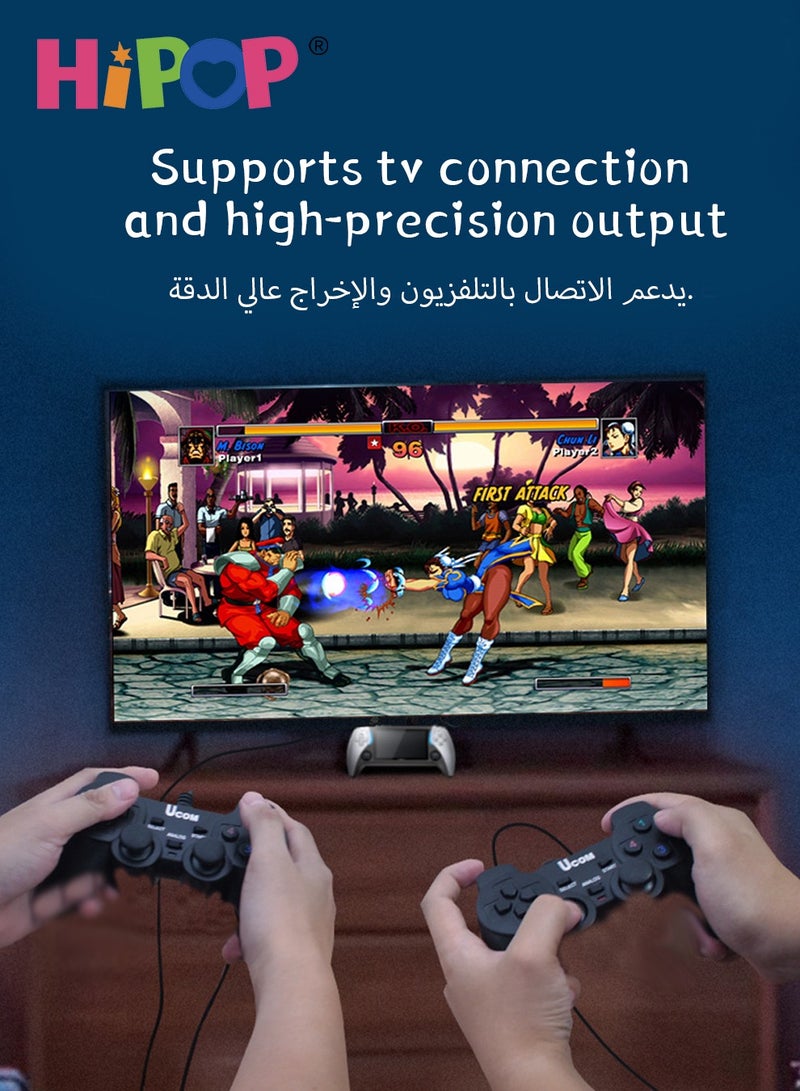 Handheld Games Console with 2000+ Games,Support MP4 Mode,E-books and Music Playback,4.3 Inch HD Screen Retro Arcade Games,2500mAh High-Capacity Battery,Video Game Consoles for Kids