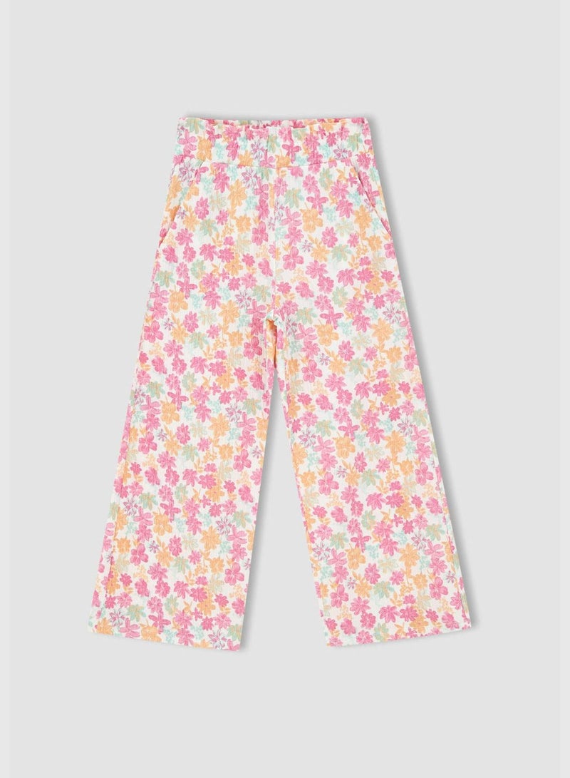 Culotte Fit Floral Printed Trousers