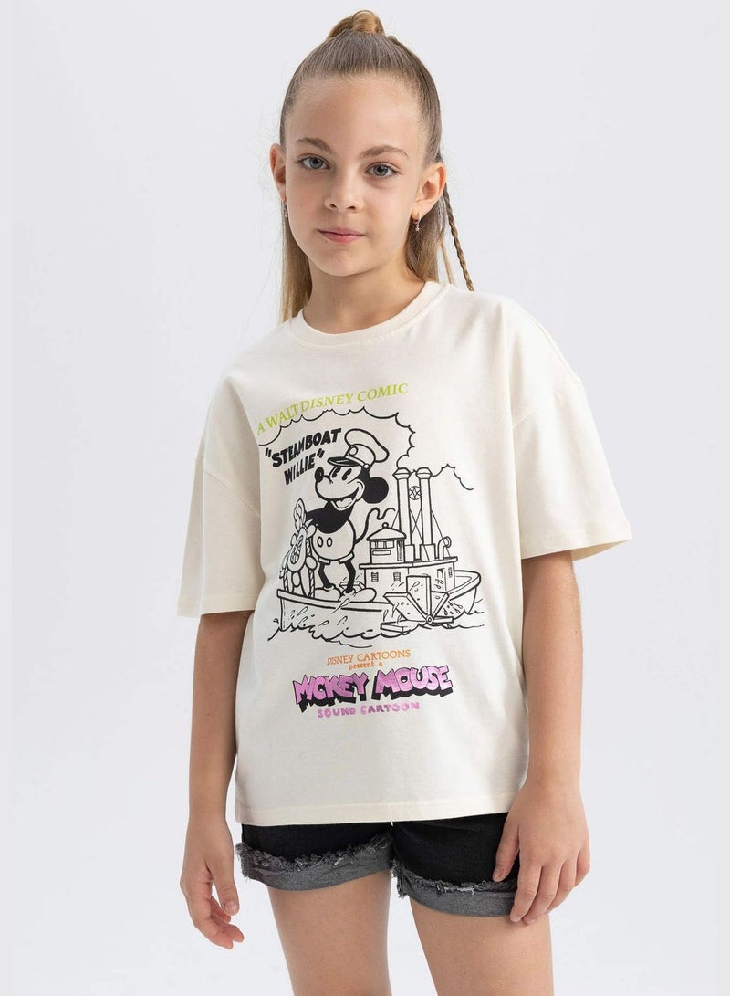 Girl Mickey & Minnie Licenced Relax Fit Short Sleeve Knitted Short Sleeve Body