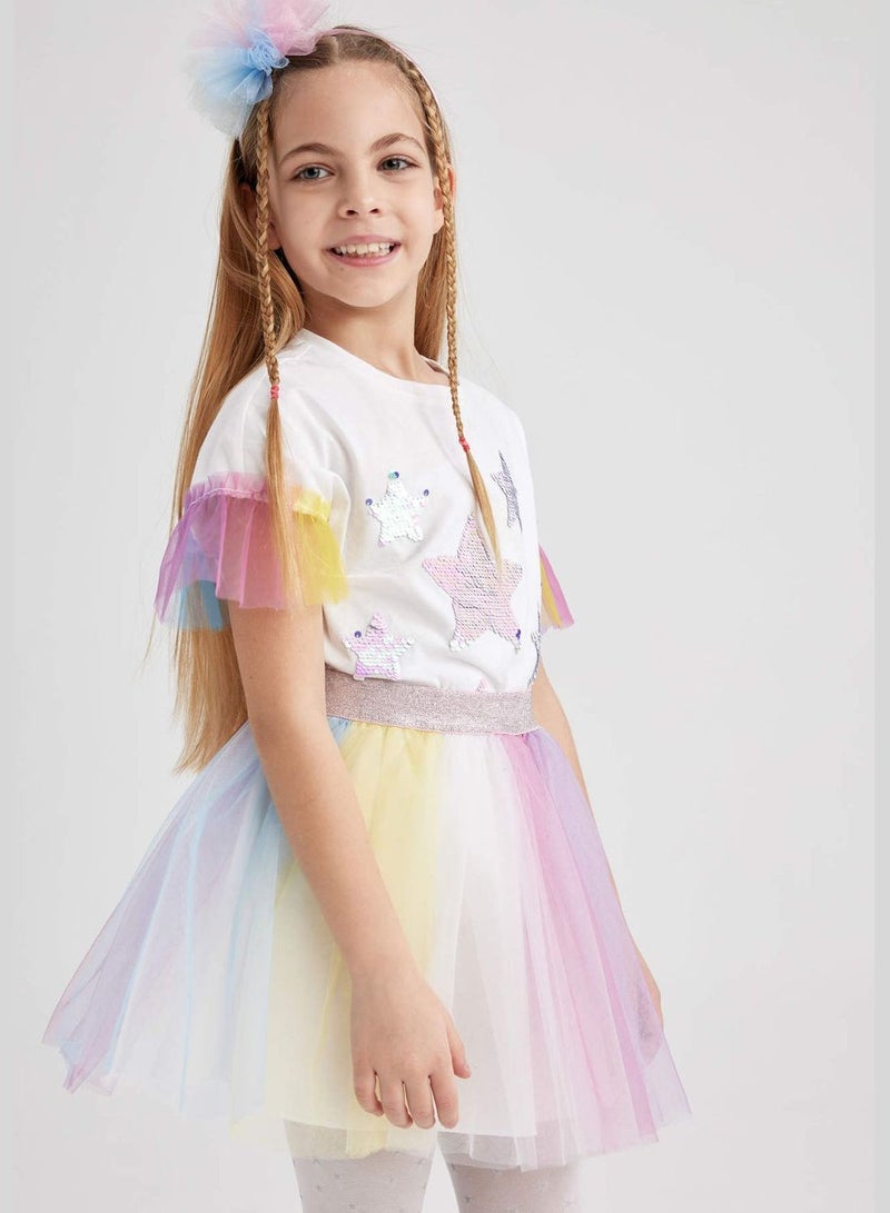Girl Knitted Short Sleeve Body