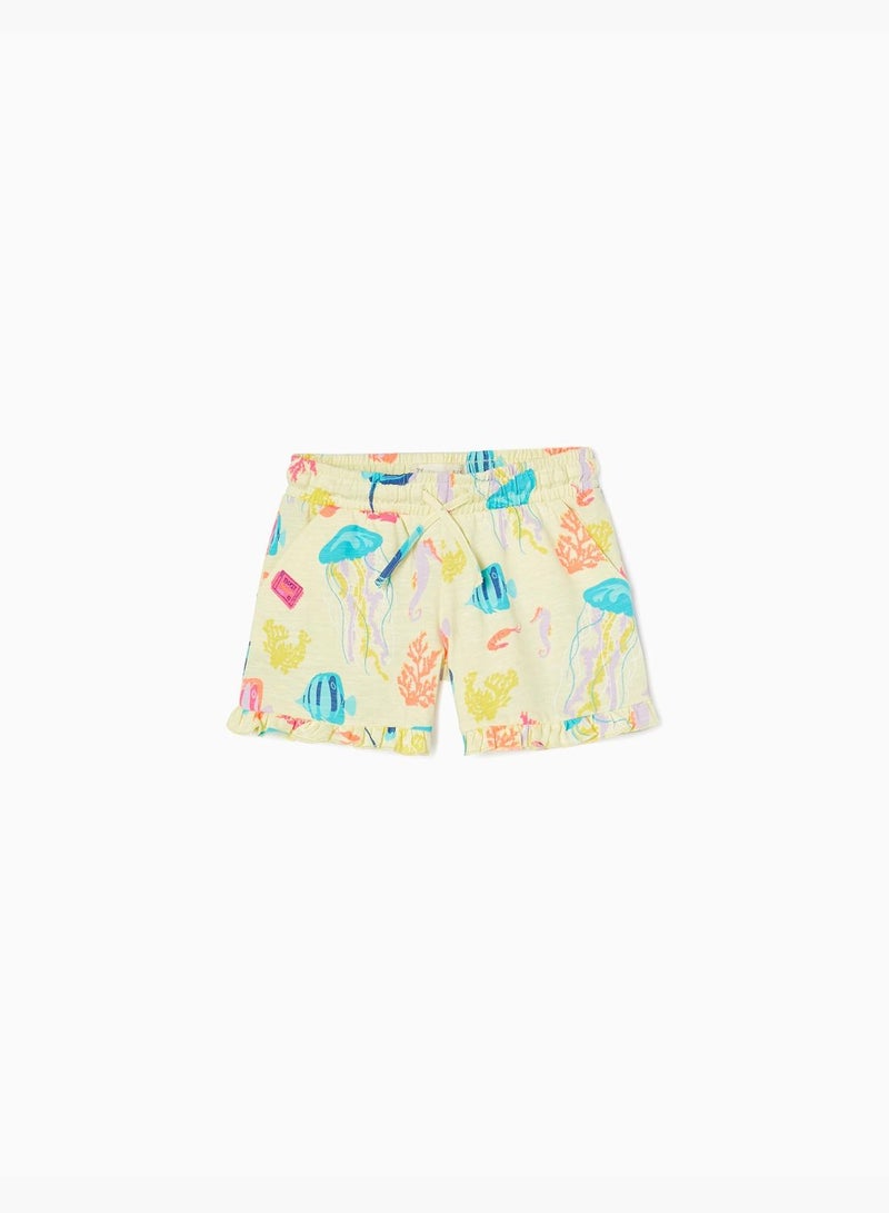 Zippy Cotton Shorts For Girls Sea Creatures
