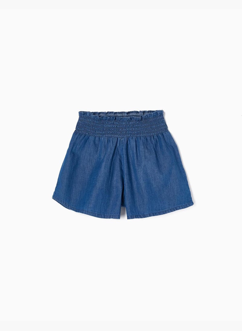 Zippy Paperbag Cotton Shorts For Girls