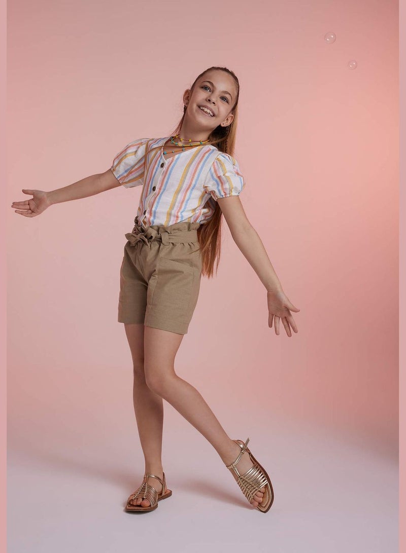 Girl Paperbag Woven Short