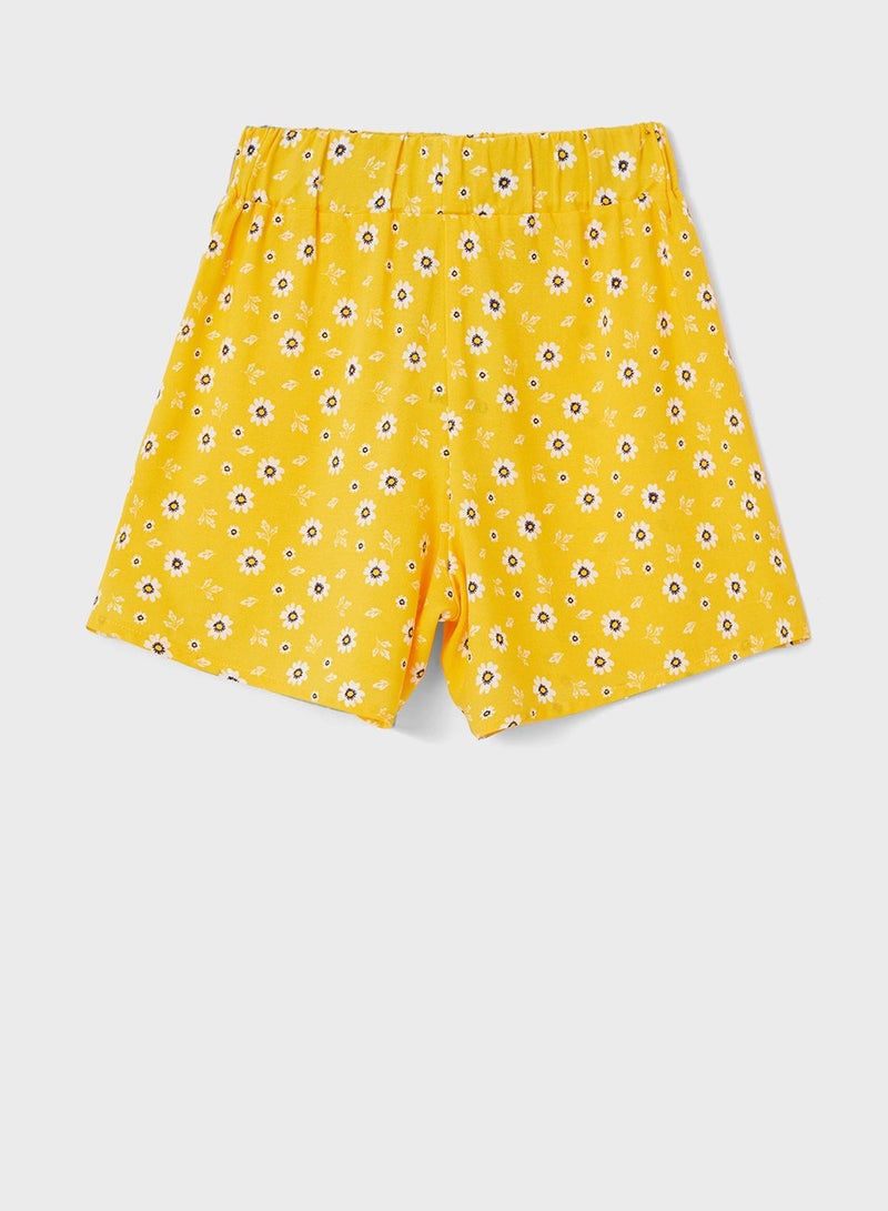 Kids Floral Print Shorts