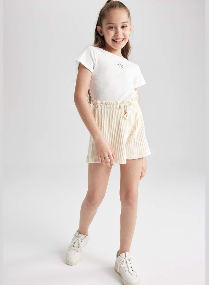 Fitted High Waisted Culotte Shorts