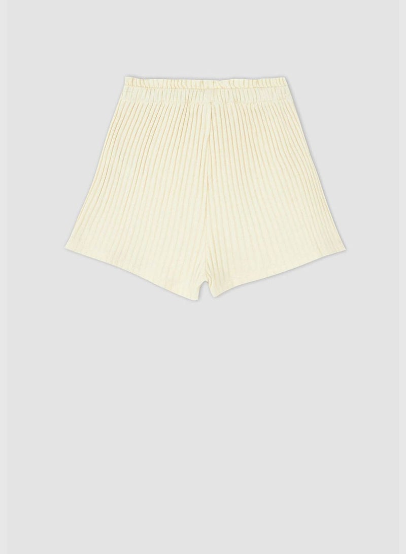 Fitted High Waisted Culotte Shorts