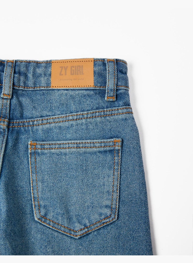 Zippy Blue Cotton Denim Shorts