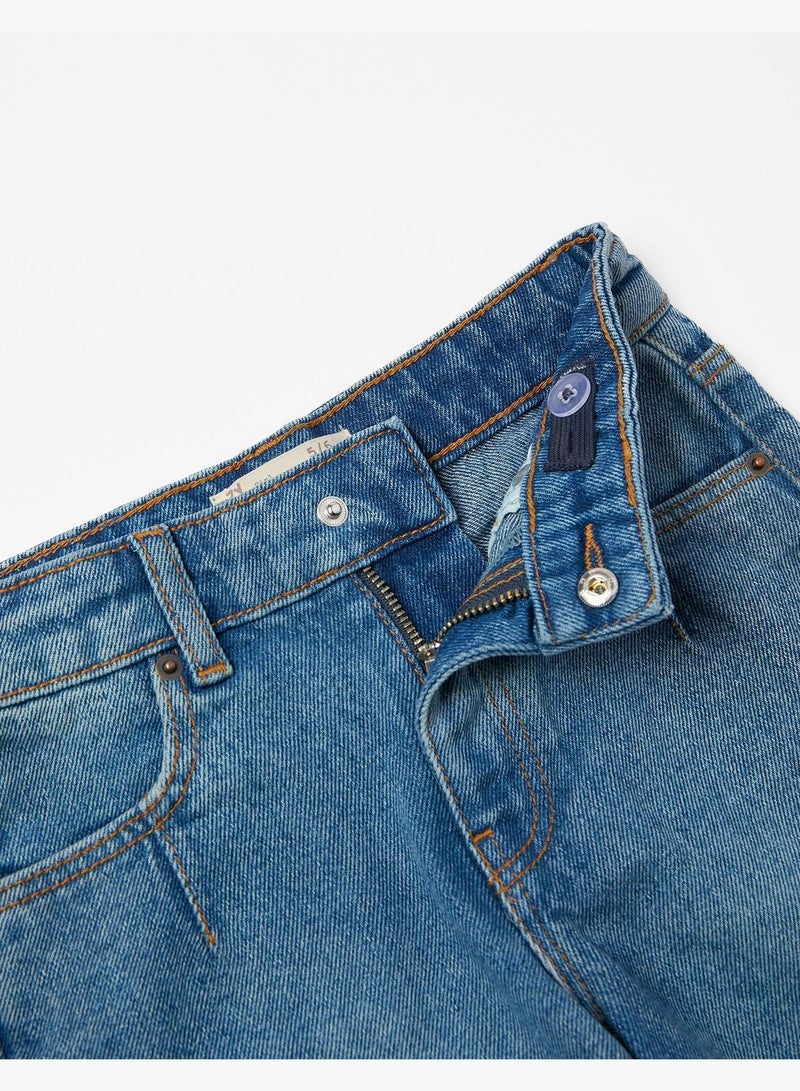 Zippy Blue Cotton Denim Shorts
