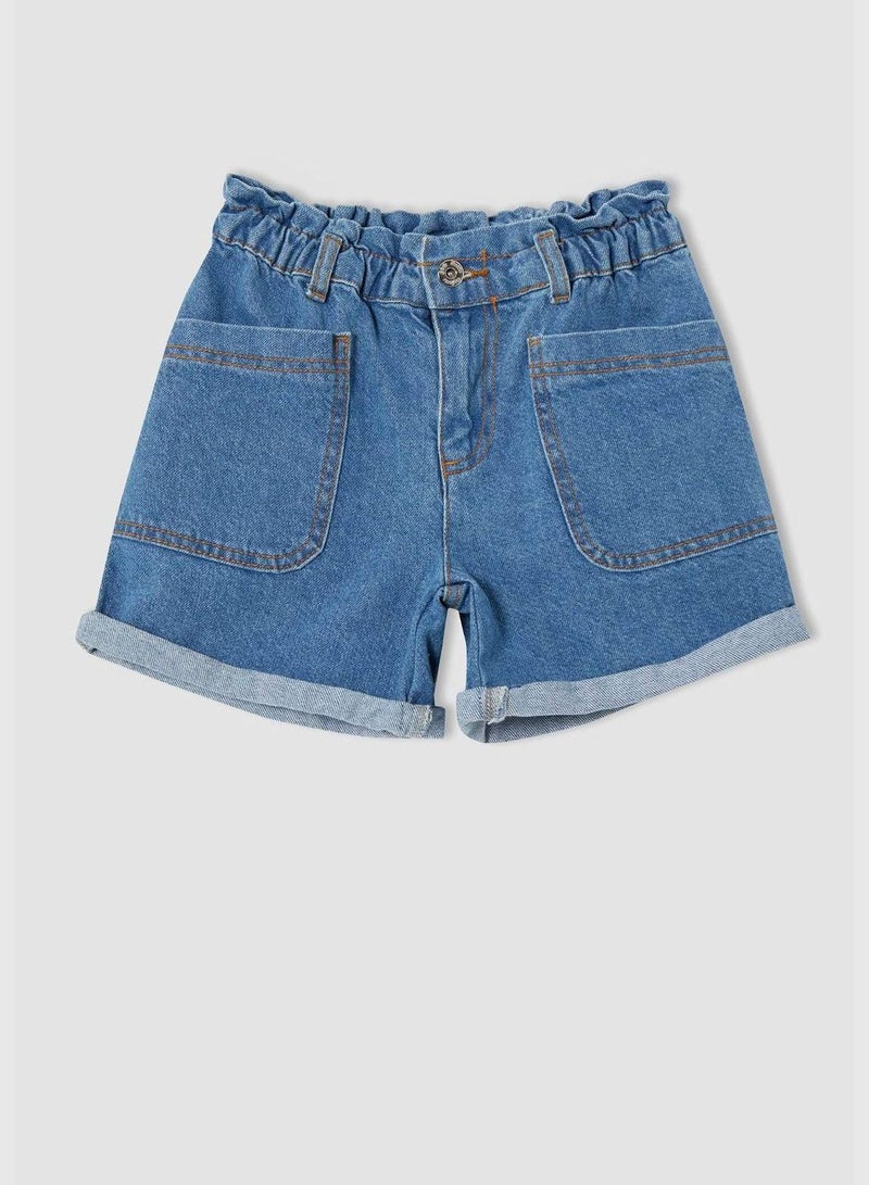 Relax Fit Mini Jean Shorts