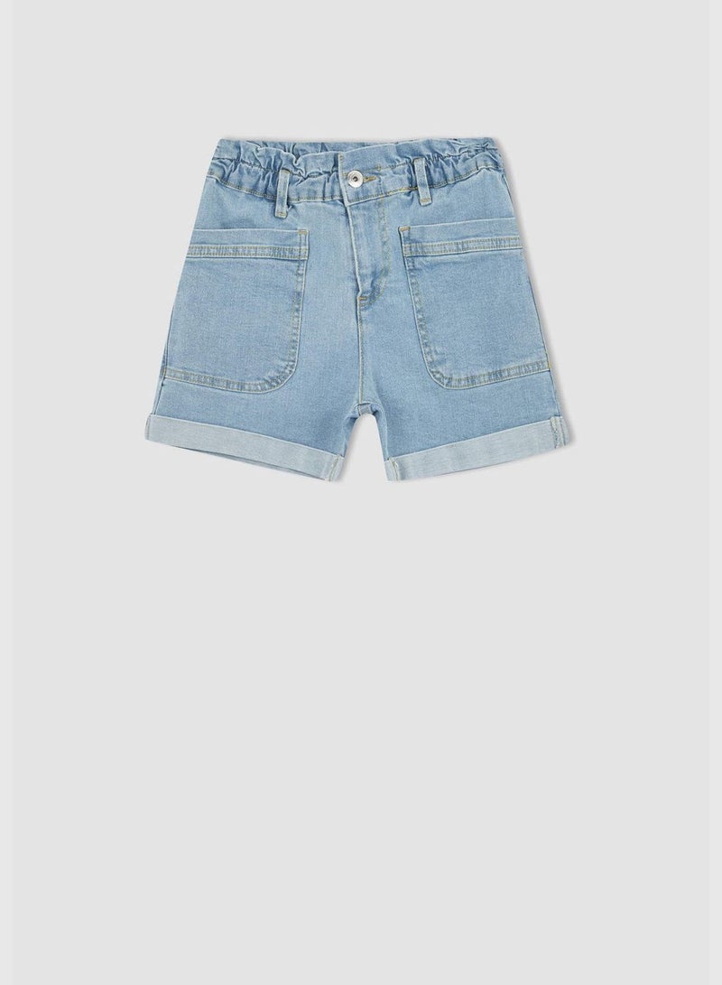 Relax Fit Mini Jean Shorts