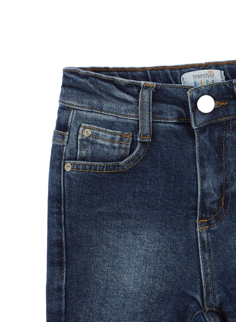 Kids Frayed Hem Denim Shorts