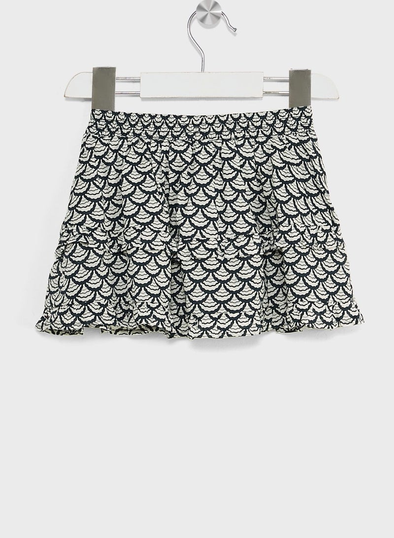 Kids Printed Midi Skirt