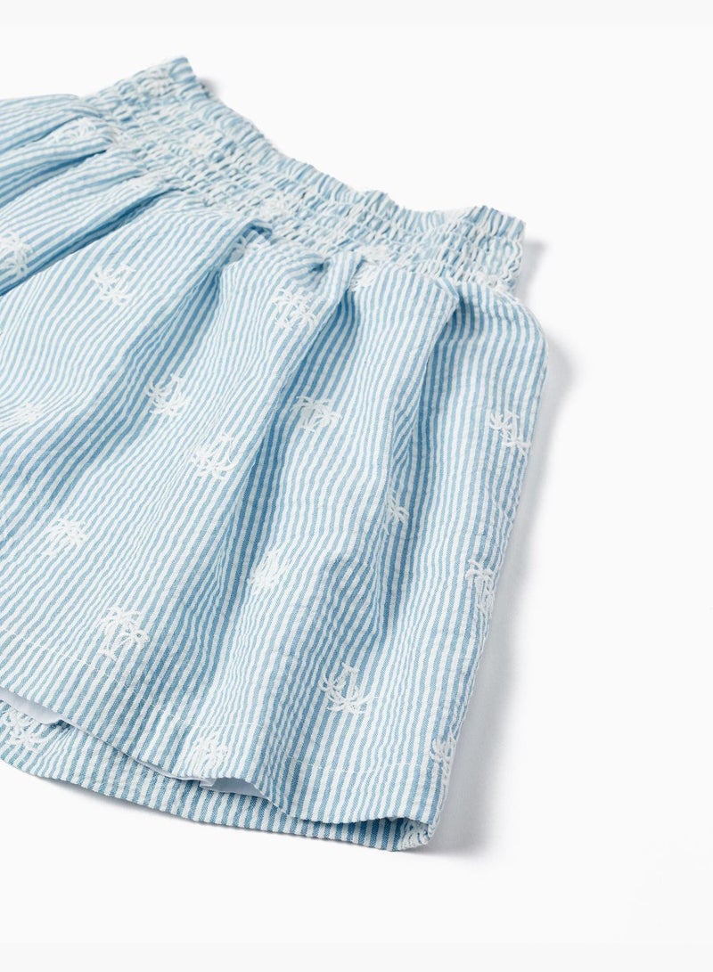 Zippy Striped Cotton Skirt For Girls