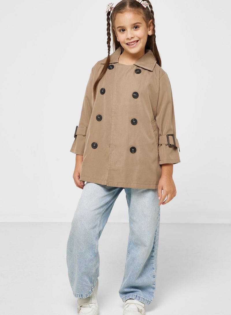 Girls Belted Trench Coat