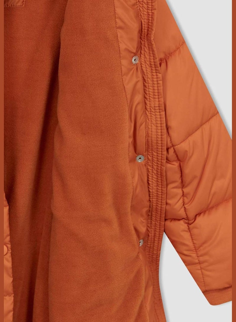 Girl Hooded Long Sleeve Coat