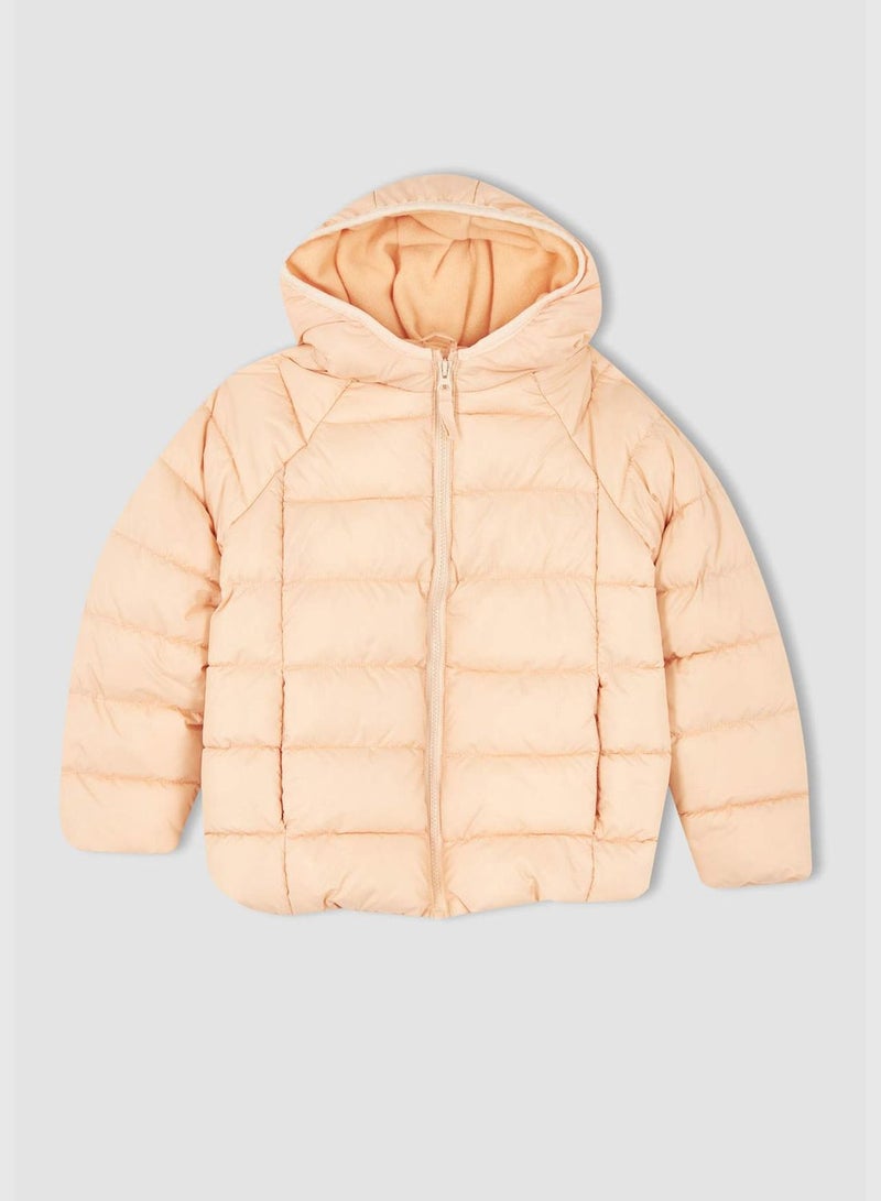 Regular Fit Hooded Puffer Jacket