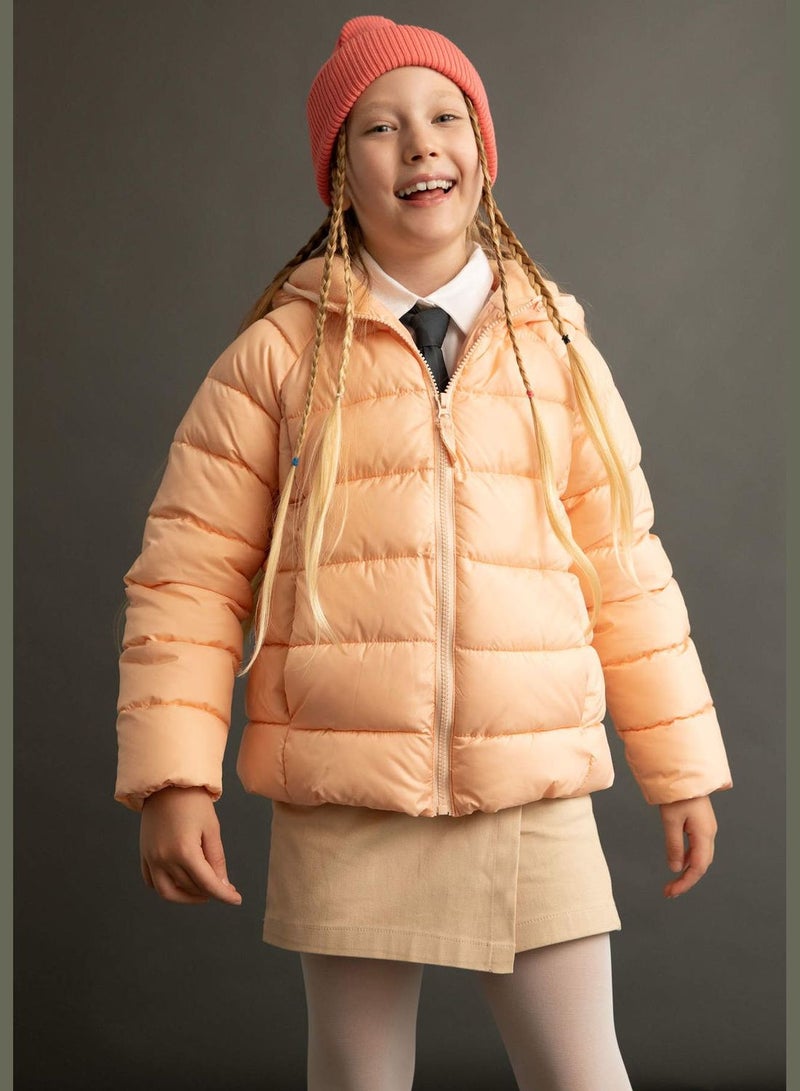 Regular Fit Hooded Puffer Jacket