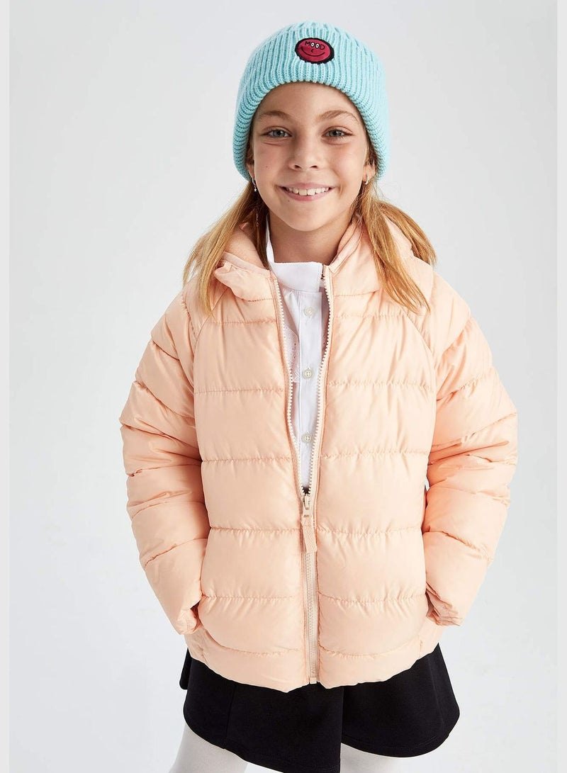 Regular Fit Hooded Puffer Jacket