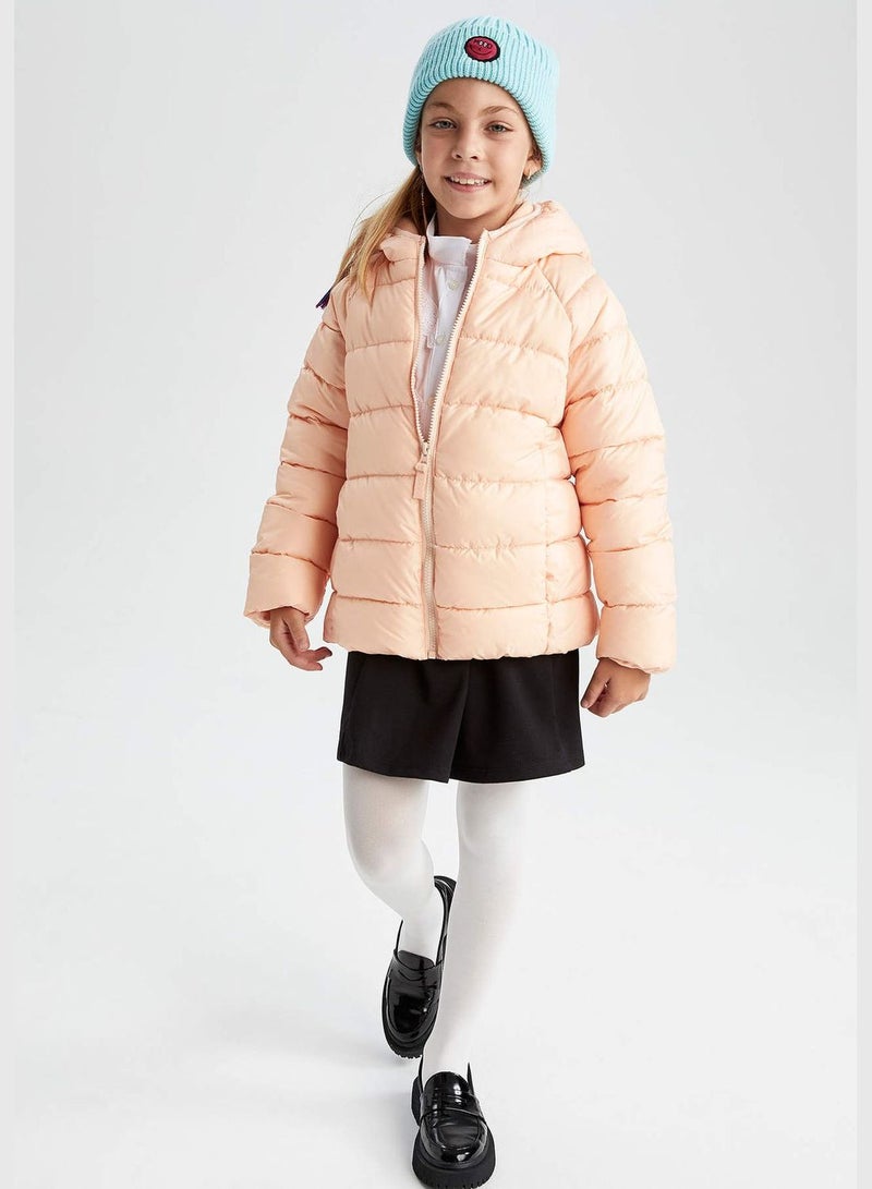 Regular Fit Hooded Puffer Jacket