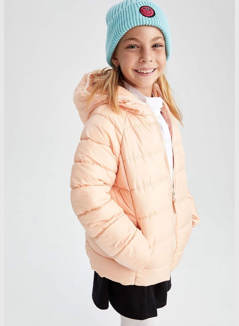 Regular Fit Hooded Puffer Jacket