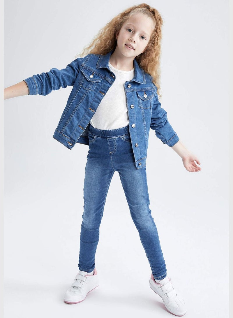 Girl Regular Fit Denim Jacket