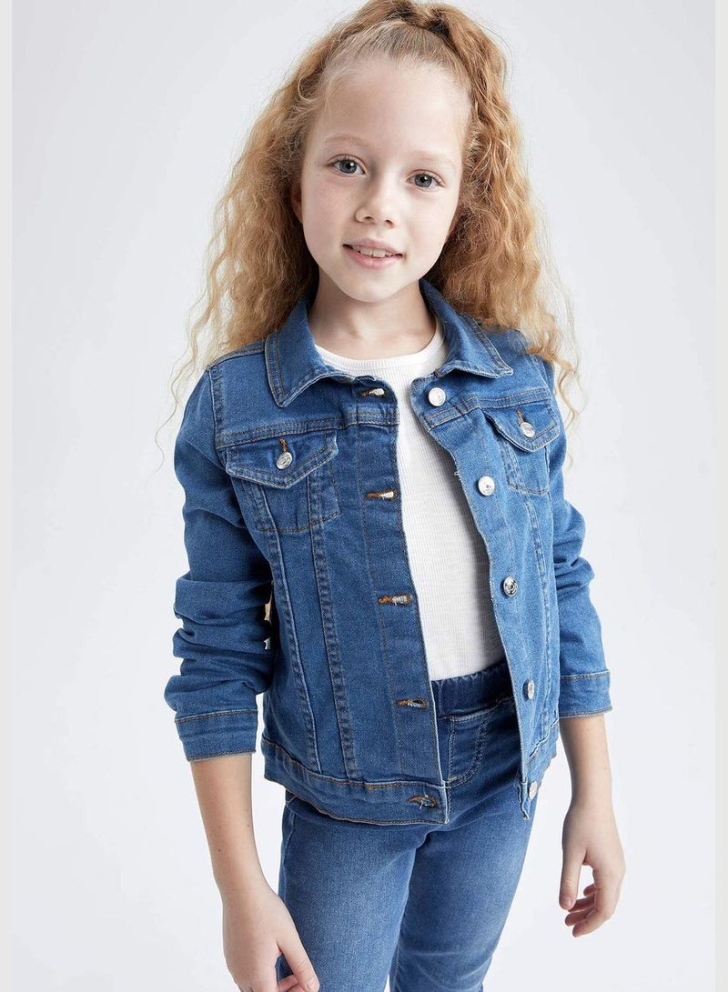 Girl Regular Fit Denim Jacket