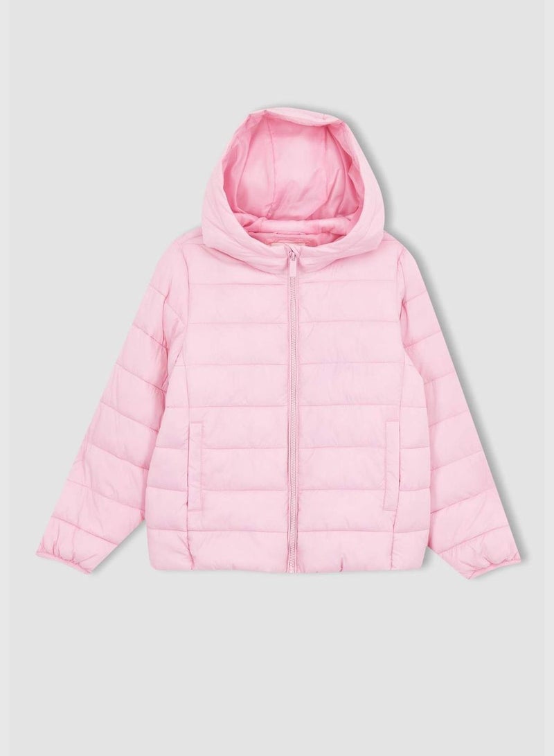 Girl Hooded Long Sleeve Jacket