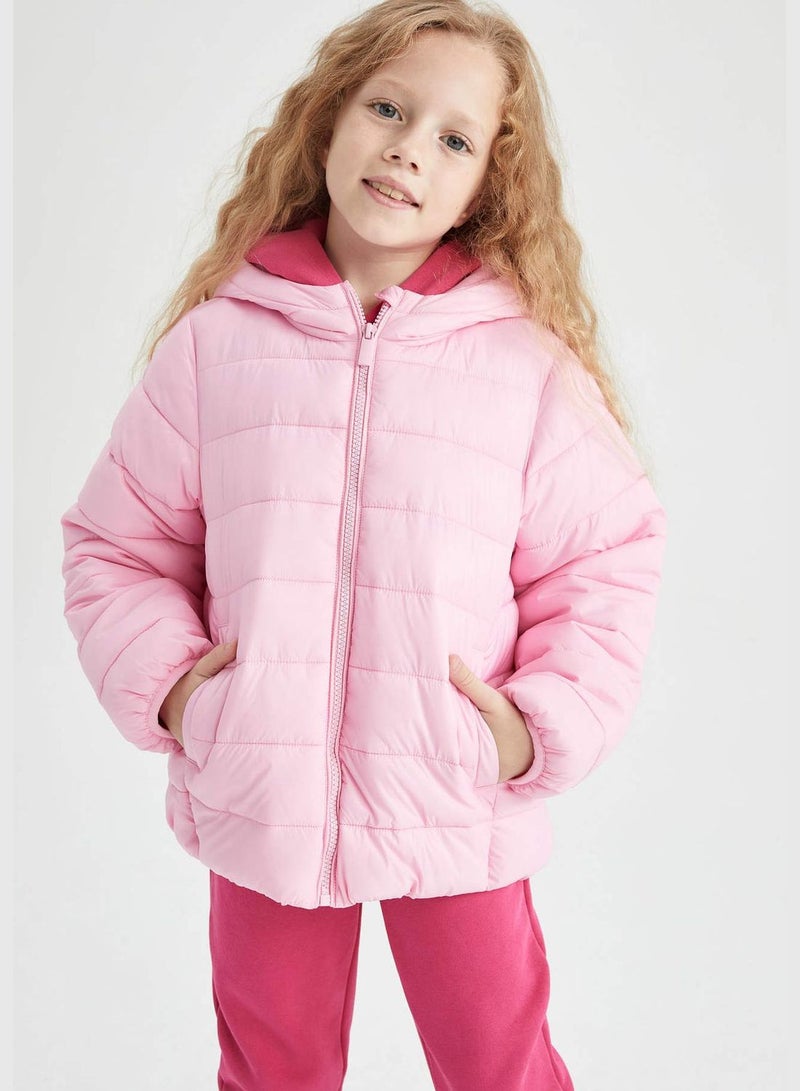 Girl Hooded Long Sleeve Jacket