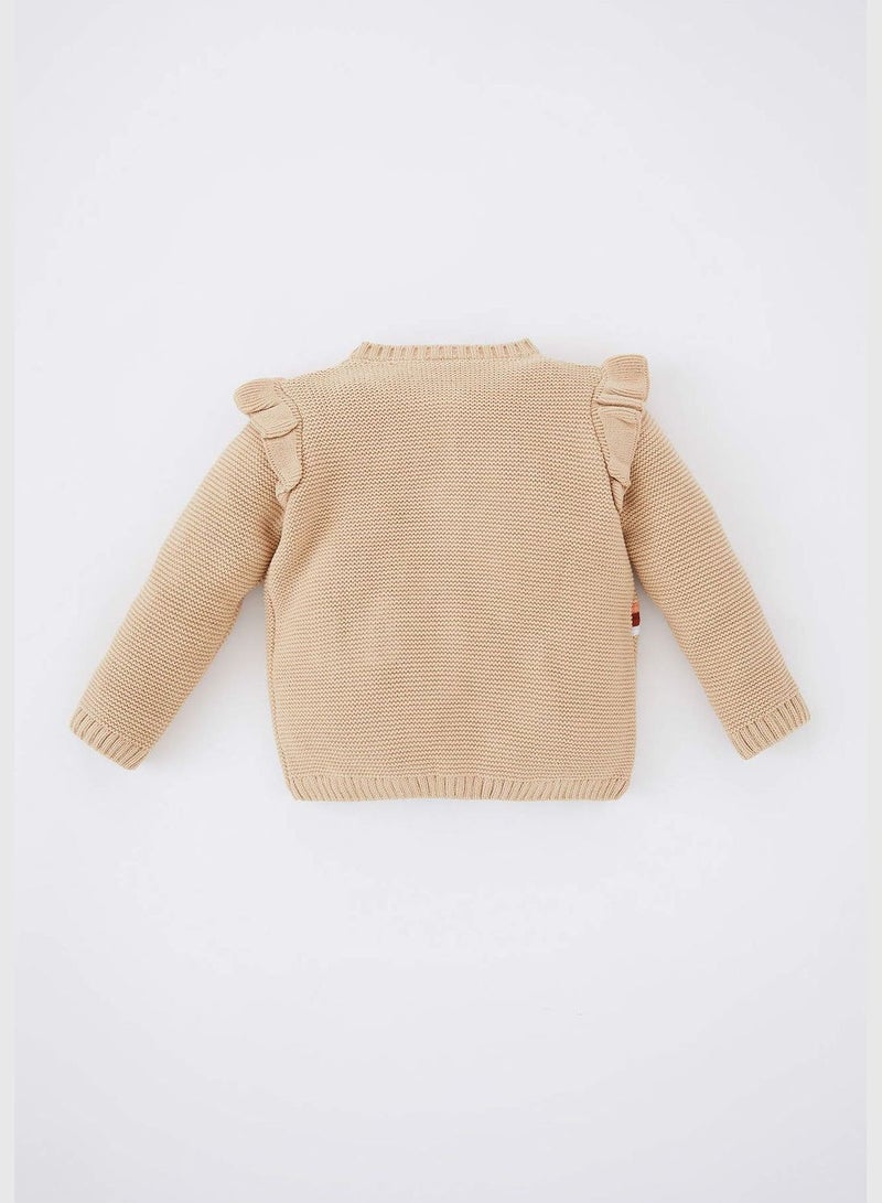 BabyGirl Bike Neck Long Sleeve Tricot Cardigan
